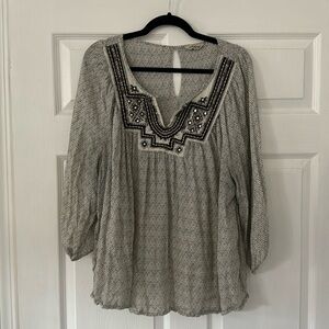 Lucky brand flowy embellished top